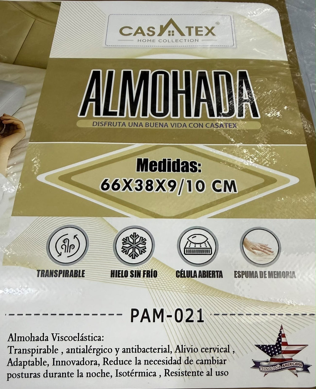 Almohada satinada cervical
