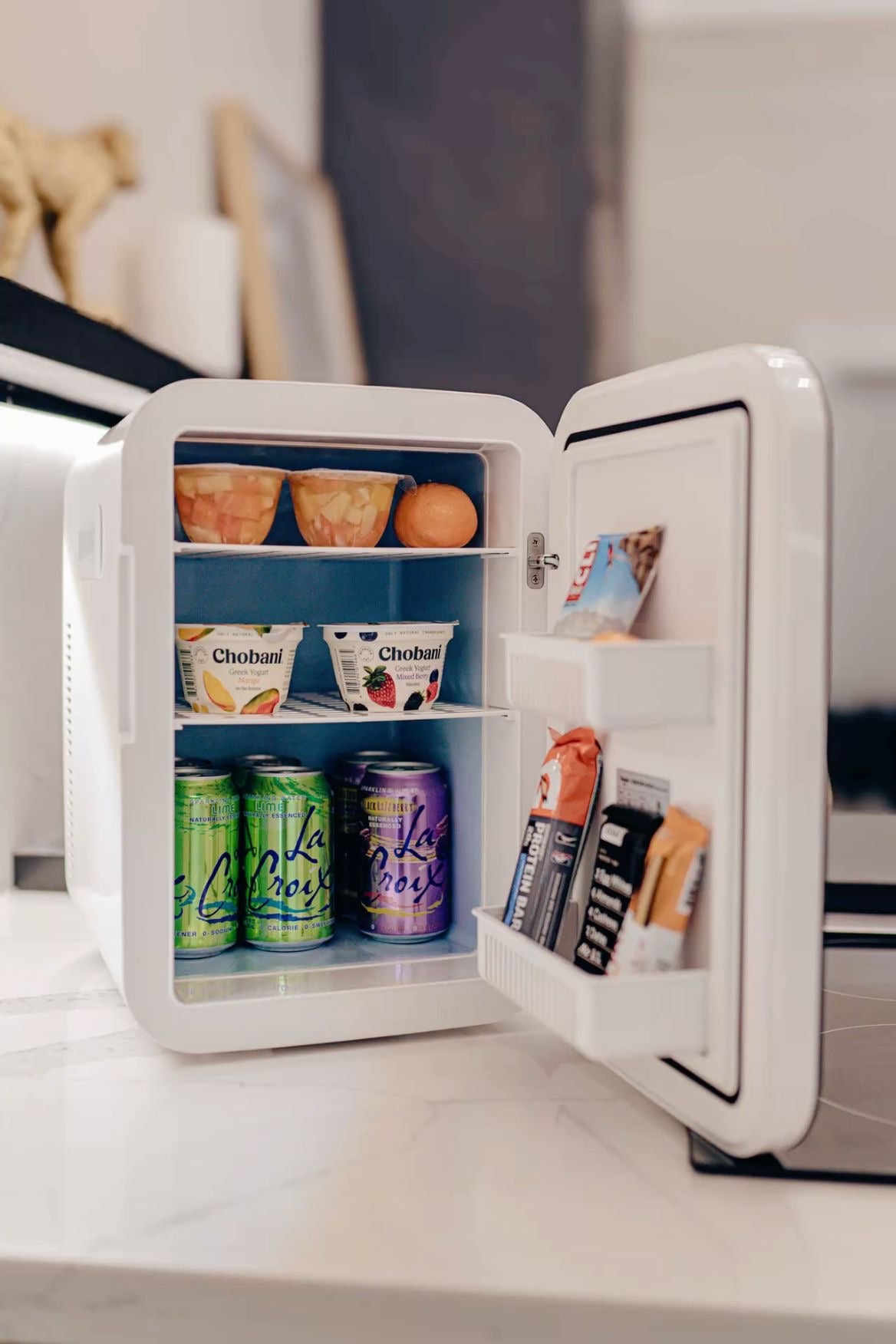 Mini heladera con espejo led