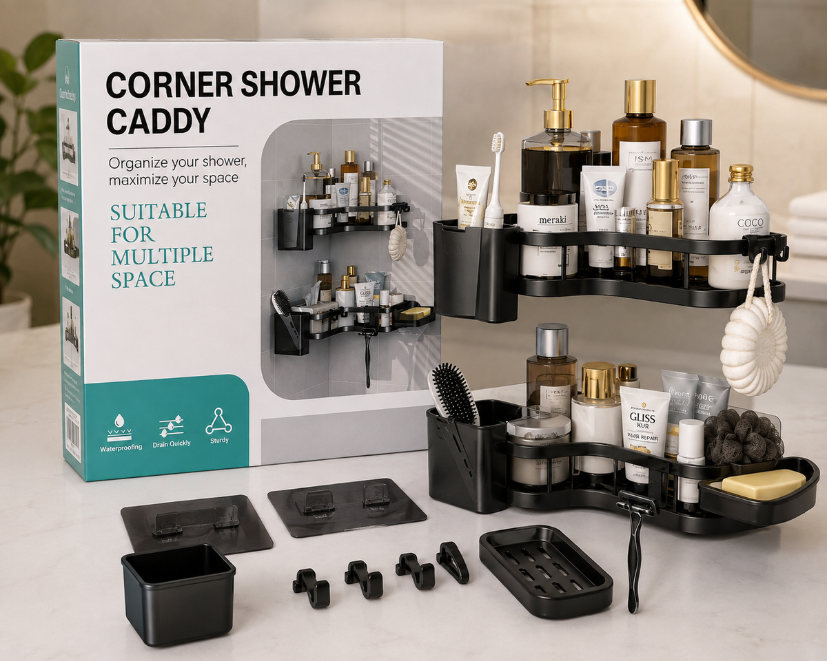 Kit de repisa para baño esquinero