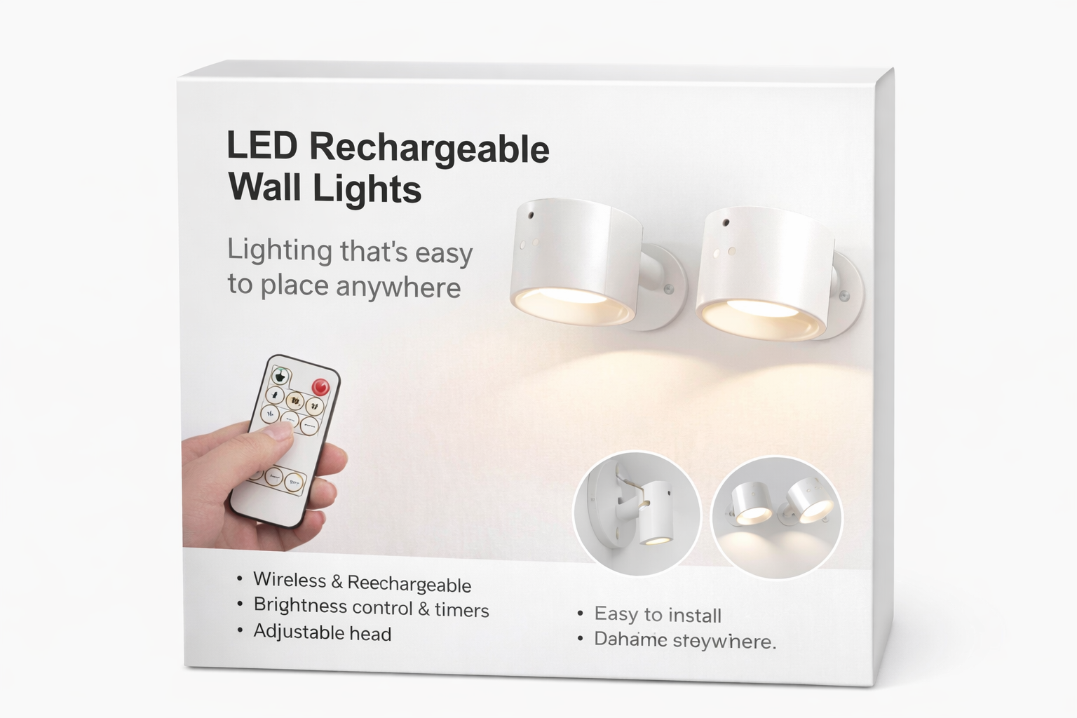 Luz LED Recargable para Pared