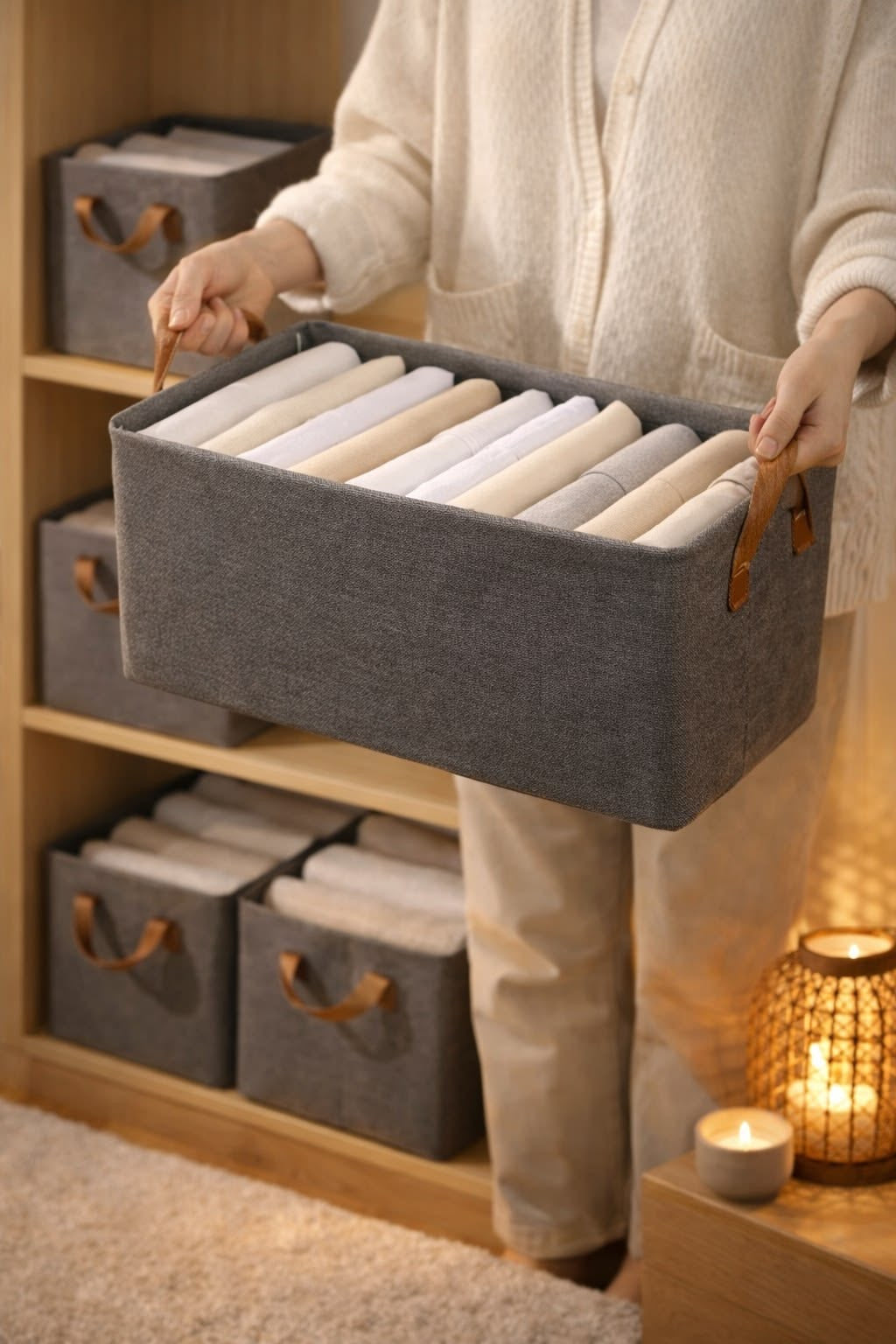 Caja organizadora de ropa x3